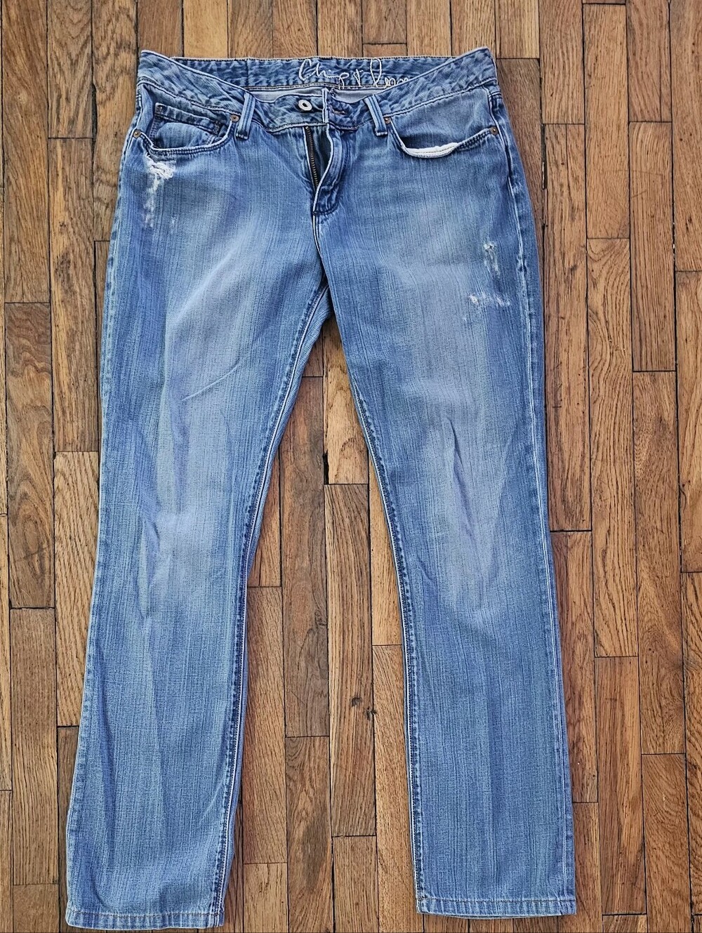 EUC Chip & Pepper Distressed Jeans Women's Premium Denim Y2K Grunge Casual